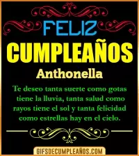 GIF Frases de Cumpleaños Anthonella